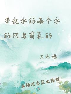 带龙字的两个字的网名霸气的