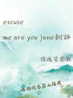 excuse me are you jane翻译