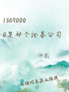 13690000是哪个证券公司