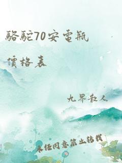 骆驼70安电瓶价格表