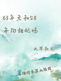 63年兔和58年狗相配吗