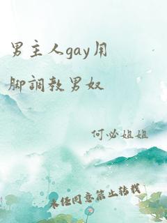 男主人gay用脚调教男奴