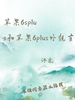 苹果6splus和苹果6plus外观有什么区别