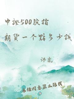 中证500股指期货一个点多少钱