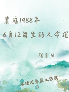 农历1988年6月12日生的人命运如何