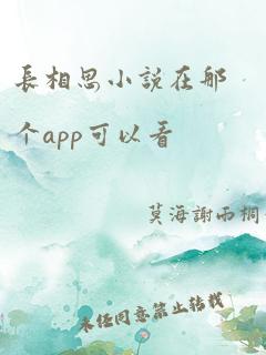 长相思小说在那个app可以看