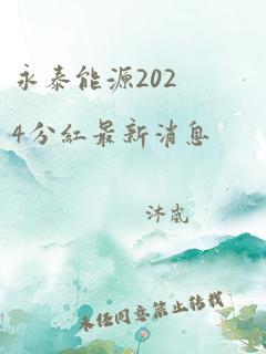 永泰能源2024分红最新消息