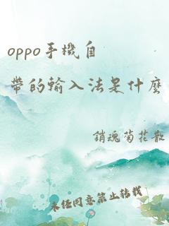 oppo手机自带的输入法是什么