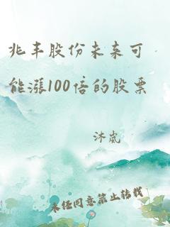 兆丰股份未来可能涨100倍的股票