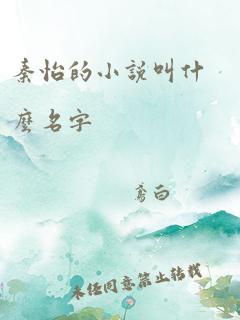 秦怡的小说叫什么名字