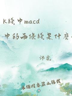 k线中macd中的两条线是什么意思