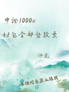 中证1000etf包含哪些股票