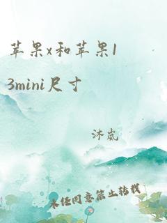 苹果x和苹果13mini尺寸