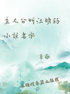 主人公叫江明的小说名字