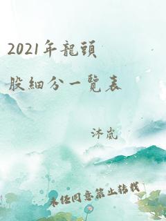 2021年龙头股细分一览表