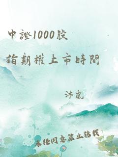 中证1000股指期权上市时间