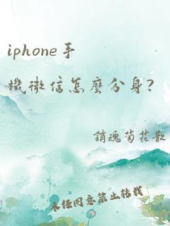 iphone手机微信怎么分身?