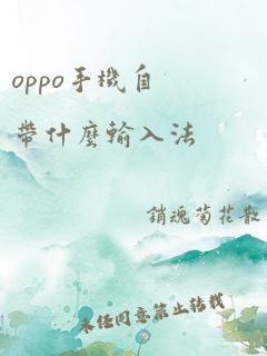 oppo手机自带什么输入法