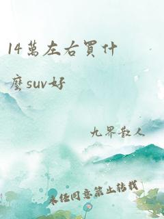 14万左右买什么suv好