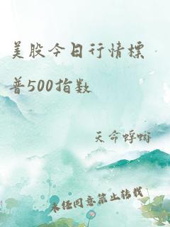 美股今日行情标普500指数