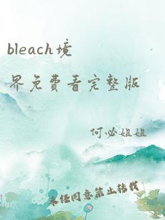 bleach境界免费看完整版