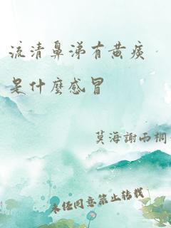 流清鼻涕有黄痰是什么感冒