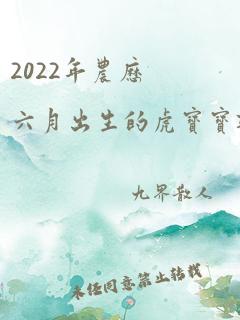 2022年农历六月出生的虎宝宝取名