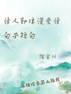 情人节浪漫爱情句子短句