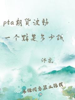 pta期货波动一个点是多少钱