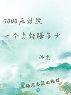 5000元炒股一个月能赚多少