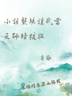 小说系统让我当天师精校版