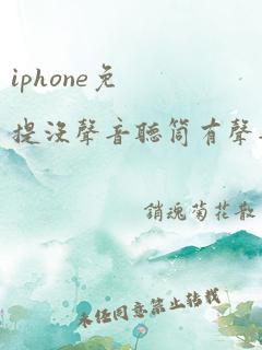 iphone免提没声音听筒有声音