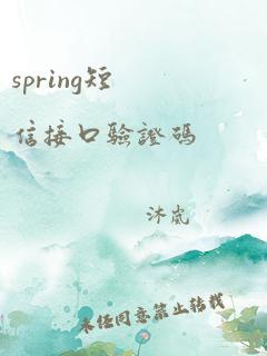 spring短信接口验证码