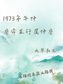 1973年牛什么命五行属什么