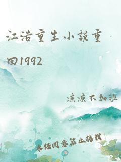 江浩重生小说重回1992