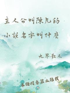 主人公叫陈凡的小说名字叫什么