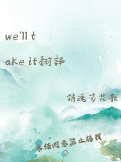 we'll take it翻译