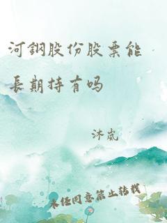 河钢股份股票能长期持有吗