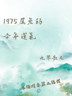 1975属兔的今年运气