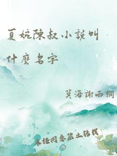 夏婉陈叔小说叫什么名字