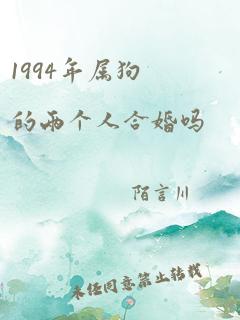 1994年属狗的两个人合婚吗