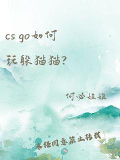 cs go如何玩躲猫猫?