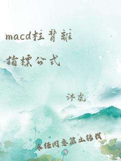 macd柱背离指标公式