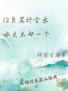 12月属于金木水火土哪一个