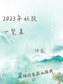 2023年妖股一览表