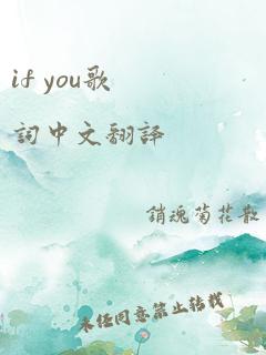 if you歌词中文翻译