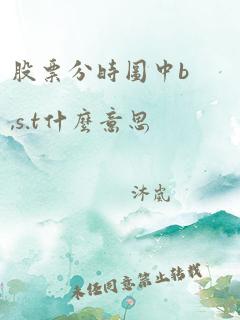 股票分时图中b,s.t什么意思