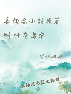 长相思小说原著叫,什么名字