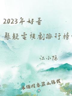 2023年好看悬疑电视剧排行榜前十名