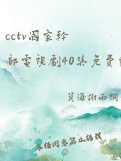 cctv国家干部电视剧40集免费观看